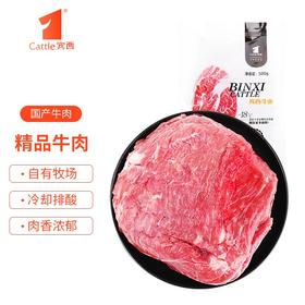 宾西 精品牛肉 500g 国产原切谷饲牛肉 48小时排酸 生鲜火锅烤肉炖肉健身推荐