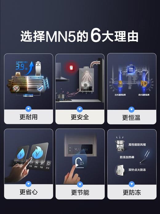 新品上市 A.O.史密斯 JSQ31-MN5燃气热水器  精钢之心  8年免费包换 商品图4