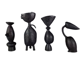 黑色组合摆件4件套