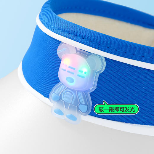 【灯光版太空人 变色空顶遮阳帽】儿童防晒帽防紫外线变色空顶太阳帽子男女童春夏季薄款宝宝遮阳帽 商品图1