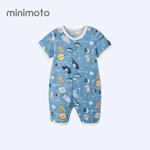 小米米童衣夏装新款男女童连体衣宝宝凉爽冰瓷棉爬服哈衣新生儿和尚服MIM-YJ11001 商品图1