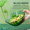 2022新品荷塘月色系列餐饮具碗盘套装ins玻璃祖母绿荷叶清新简约家用碗轻奢 A-W7058-8.5/L4 商品缩略图2