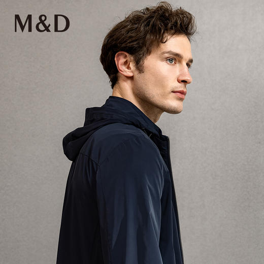 M＆D/名盾可拆卸连帽夹克男士商务休闲长袖薄款外套 商品图1
