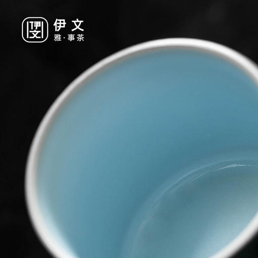 陶瓷过滤茶杯泡茶马杯带盖办公室水杯简约喝茶杯子茶水分离 浮生泡茶杯（黧黑）+恒温垫 商品图8