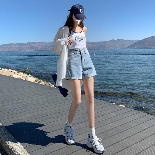 【HEY+JEANS】 2022夏季新款高腰显瘦牛仔裤 时尚热裤 牛仔裙 商品图9