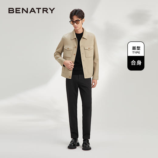 贝纳川时尚高档羊毛呢子外套男士夹克ECY300013724 商品图3