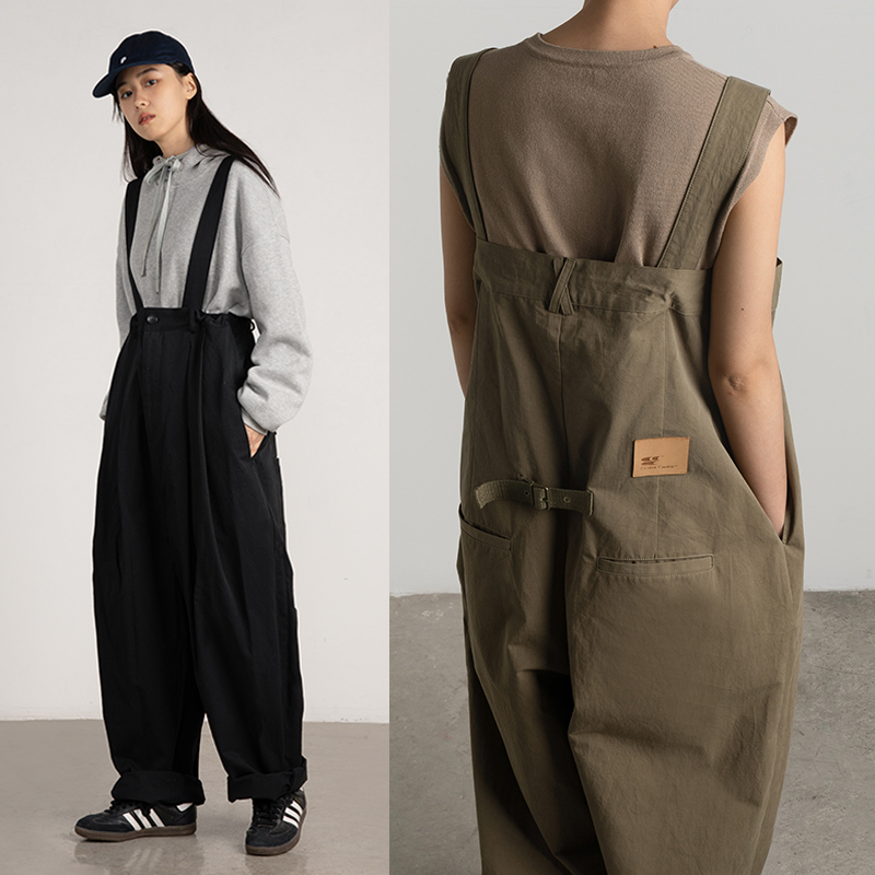 CryingCenter 日系重磅多穿法背带裤