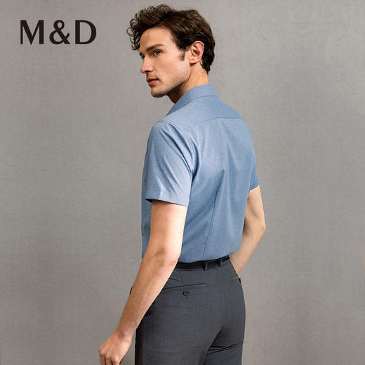 【莫代尔】MD名盾短衬衫微弹夏季薄款商务行政衬衣职业正装10320 商品图2