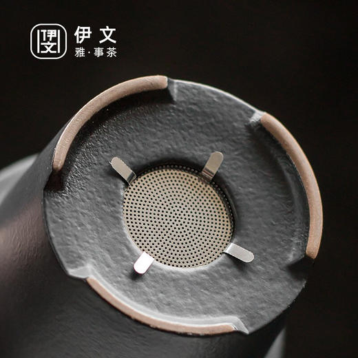 陶瓷过滤茶杯个人办公泡茶杯子家用带盖喝茶水杯茶水分离 山川矮款过滤杯（木柄）S1d 商品图8