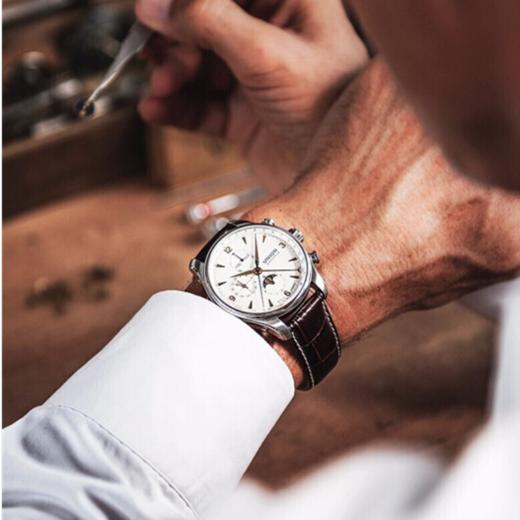 宇联（UNION GLASHÜTTE）德国手表月相 贝利士系列 月相男士机械计时码表 D009.425.16.017.11 商品图5