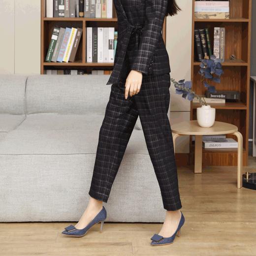 宗洋zongyang女装2022春季新品宽松格子休闲裤BCL1CK7803-48 商品图2