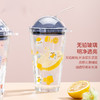 玻璃水杯带盖春夏季ins小清新印花送对象咖啡杯牛奶杯果汁饮料杯可爱吸管杯透明简约 可爱喵470ml单只礼盒装 商品缩略图3