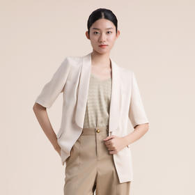 谜底2022夏季新款高级感字母刺绣小众设计西服外套女222GW0618