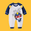 【柔软抗皱 舒适透气 可爱萌趣】春秋新款初生婴儿连体衣卡通纯棉哈衣幼儿宝宝护肚爬服 商品缩略图2