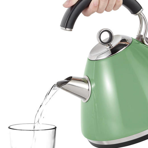 摩飞家用电热水壶进口304不锈钢大容量烧水壶 MR7456A绿色1.5L 商品图1