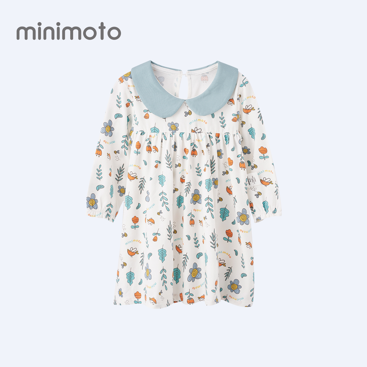 小米米童衣女童连衣裙春夏秋婴儿童装公主裙洋气宝宝裙子纯棉碎花裙MIM-YJ11127