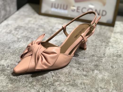 IUIU SECOND春夏时尚蝴蝶结尖头后空凉鞋羊皮小跟空鞋凉鞋14761 商品图4