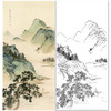白描底稿-陈少梅竖幅工笔山水人物-《松溪放棹》-多种白描尺寸可选-SV13 商品缩略图0