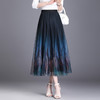 TY-6728 网纱半身裙时尚新款印花大摆裙气质优雅中长款A字裙夏季半身裙 商品缩略图1