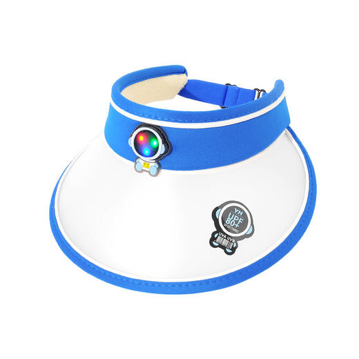 【炫酷闪灯设计 全脸遮挡防晒】新款儿童空顶帽韩版时尚防晒帽子女夏季户外宝宝发光太空人太阳帽 商品图4