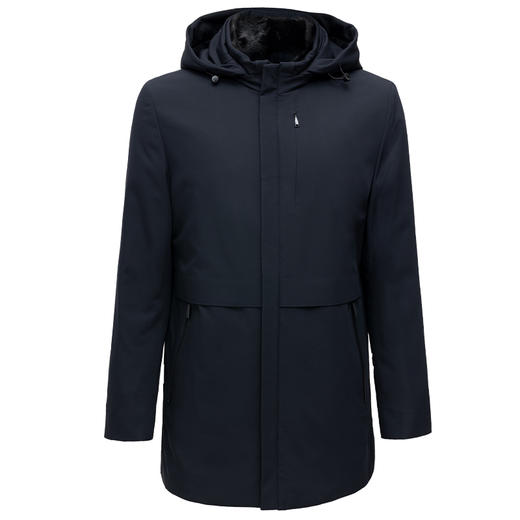 M＆D/名盾商务男士秋冬水貂毛领兔绒内胆白鹅绒尼克服羽绒服外套 商品图4