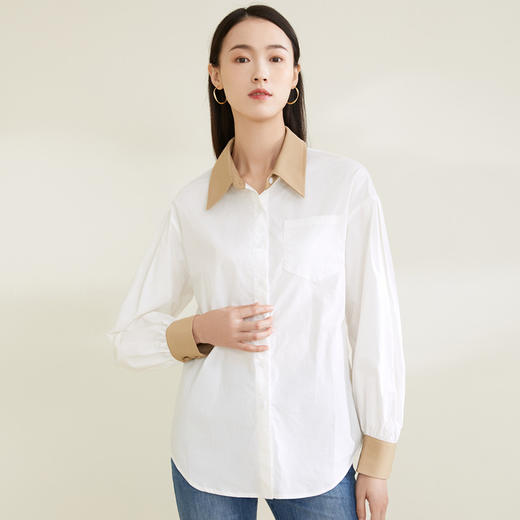 玳莎风衣套装中长款2022春装新款通勤衬衫马甲两件套外套女  CA38302 商品图2