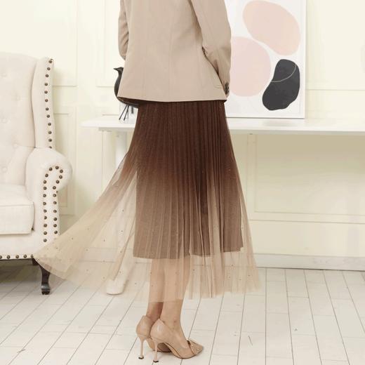 宗洋zongyang女装2022春夏百搭半身裙网纱高腰长裙BCL4BT7846-74 商品图3