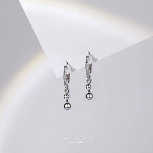 子佩集【玲珑】S925银微镶锆石流苏耳环【YXS-E2410】 商品图1
