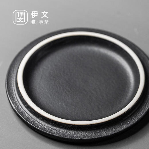 茶杯陶瓷杯办公杯会议杯带盖茶水分离杯茶道杯高端 山海行黑檀泡茶杯-黑D1C（言调） 商品图8
