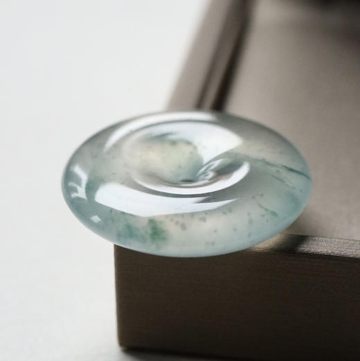 玻璃种雪花棉翡翠平安扣 商品图3