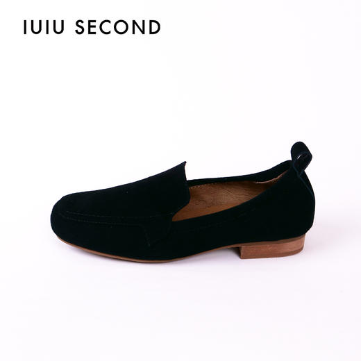 IUIU SECOND 春夏舒软深口单鞋羊皮绒面乐福鞋 商品图10