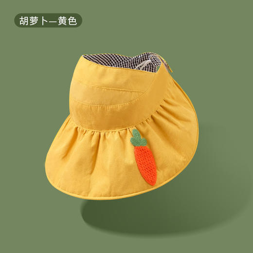 【亲子款 双面可戴 享受夏日清凉】春夏季卡通刺绣儿童空顶太阳帽户外出行防晒遮阳帽男女宝宝亲子帽 商品图6