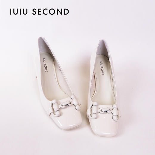 IUIU SECOND 春夏气质格调系列方头漆皮高跟鞋 商品图6