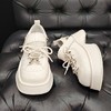 LFGJ 5246  头层牛皮青年设计师系列白色黑色镂空可拆卸绑带厚底鞋 商品缩略图4