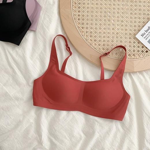 黛唯梵果冻无痕内衣女无钢圈大胸显小胸聚拢防下垂收副乳美背学生文胸罩 商品图5