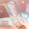 双层星星杯复古红色经典咖啡杯 大容量杯子高硼耐热水杯 彩虹星星直筒杯270ml 商品缩略图2