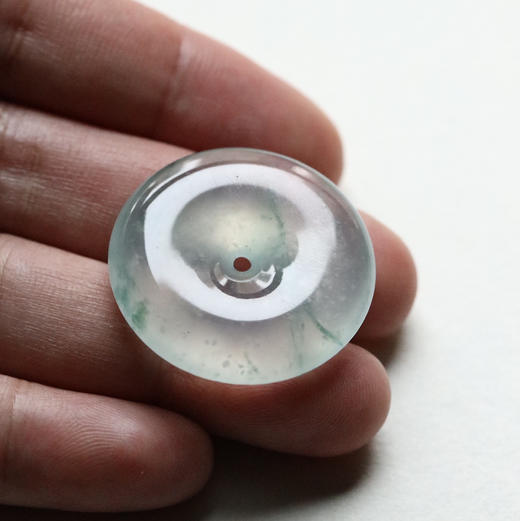 玻璃种雪花棉翡翠平安扣 商品图10