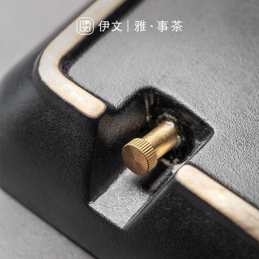 陶瓷干泡茶盘家用储水茶托盘小型日式排水式茶台陶瓷茶海简约 悦方茶盘VN3a 商品图5