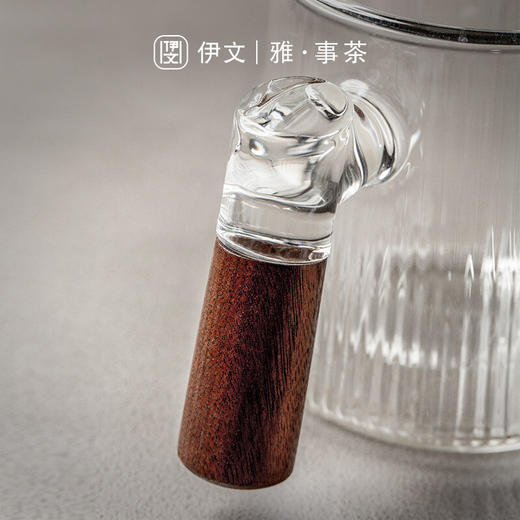 茶杯家用玻璃带盖过滤泡茶杯办公室男女喝茶杯子茶水分离杯 【推荐】心悦玻璃杯胡桃木杯柄（带胡桃木杯垫）K2d 商品图5