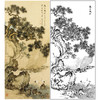陈少梅竖幅工笔山水白描底稿-《松石双鹤图》-多种白描尺寸可选-LQ41 商品缩略图0