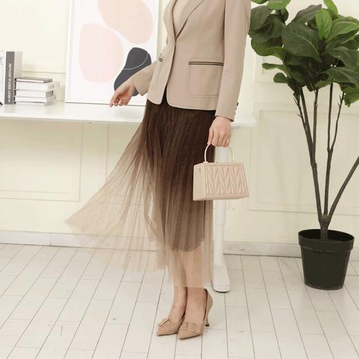 宗洋zongyang女装2022春夏百搭半身裙网纱高腰长裙BCL4BT7846-74 商品图2