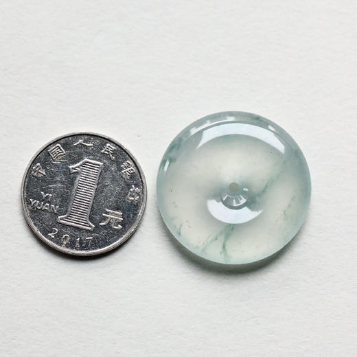 玻璃种雪花棉翡翠平安扣 商品图9