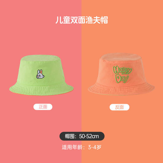 【双面可戴 两种风格随时切换】春夏季儿童渔夫帽子男女宝宝小孩盆帽时尚潮薄款透气遮阳防晒帽 商品图9