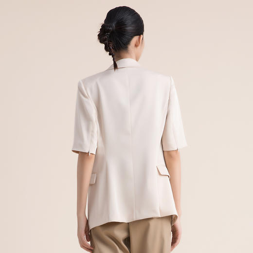 谜底2022夏季新款高级感字母刺绣小众设计西服外套女222GW0618 商品图2