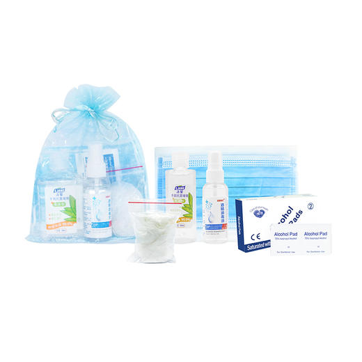 【全民防护】防护关爱套装B 消毒液免洗洗手啫喱口罩手套酒精棉片 商品图0