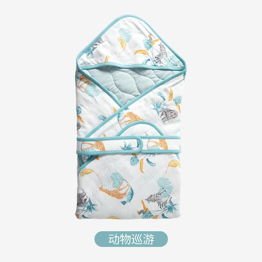i-baby/英伦宝贝恒温纱布新生儿包被 0-1岁宝宝包被 婴幼儿纱布包巾 商品图5