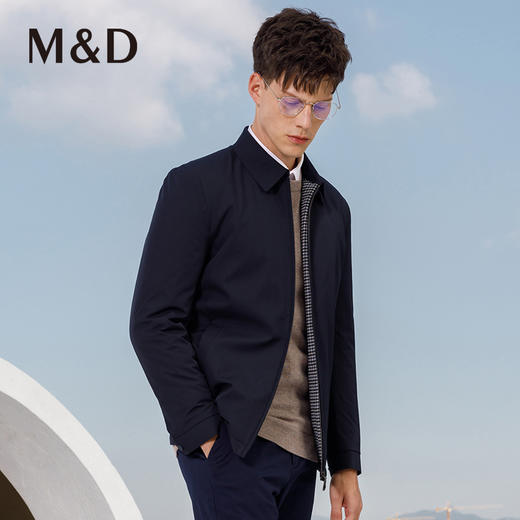 M＆D/名盾商务男士冬季新款中青年翻领领导夹克加厚棉服爸爸外套 商品图2