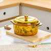 莹润餐具 法式琥珀色耐热玻璃餐具家用耐高温防爆碗盘碟泡面碗透明水果沙拉碗礼盒装 A-YR002/L8 琥珀色 商品缩略图4