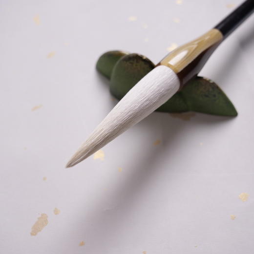 包邮【网课老师同款】秦建中老师书法实践经验定制“白玉”羊毫加健毛笔 适合隶书篆书行书大字 练习教学创作挥毫皆宜 商品图5