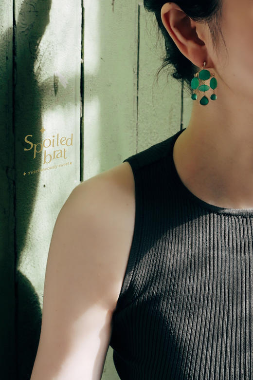 SpoiledBrat Jewelry风铃系列澳洲玉耳环 商品图6